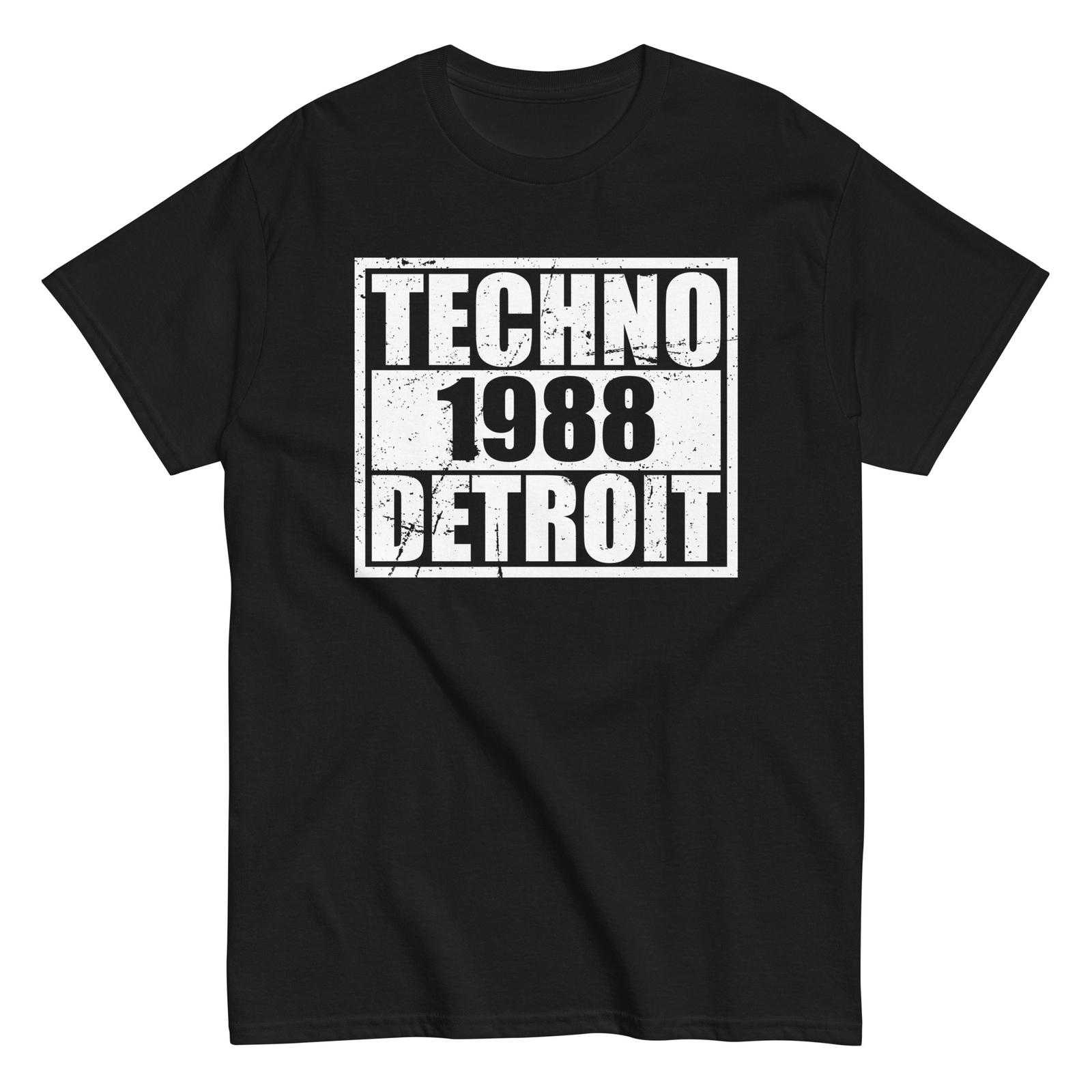 Techno 1988 Detroit T-shirt Funny Unisex Classic Tee S