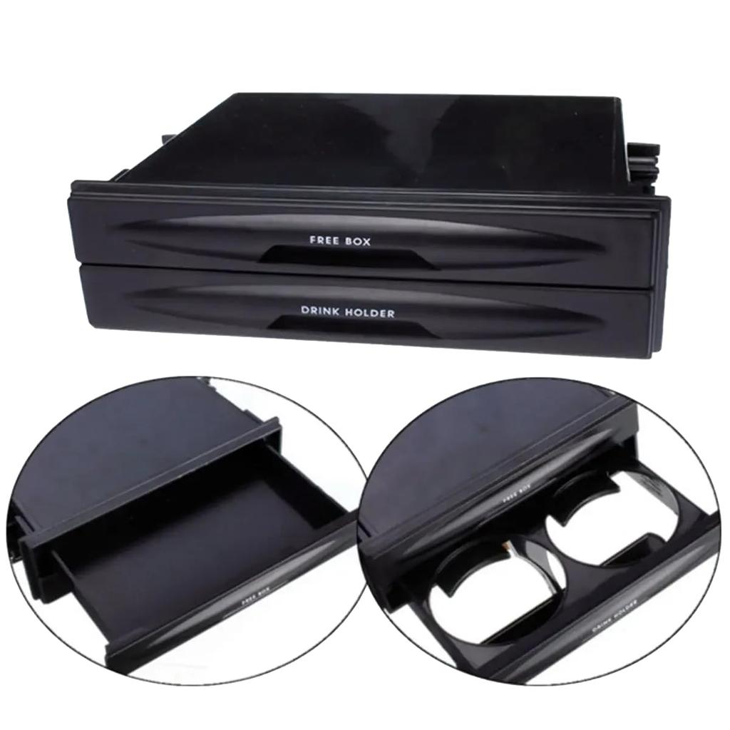 AIEK 1DIN 2 Tier Drink Holder Free Box Small Items