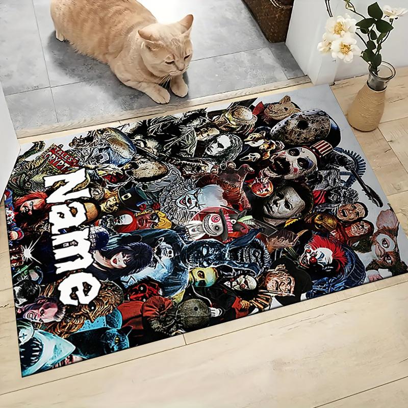 Custom Name FNAF Fan Art Compilation Carpet Rug Customizable Soft Washable Anti-Slip Home Living Room Sofa Mats Personalized Rug. 0909115
