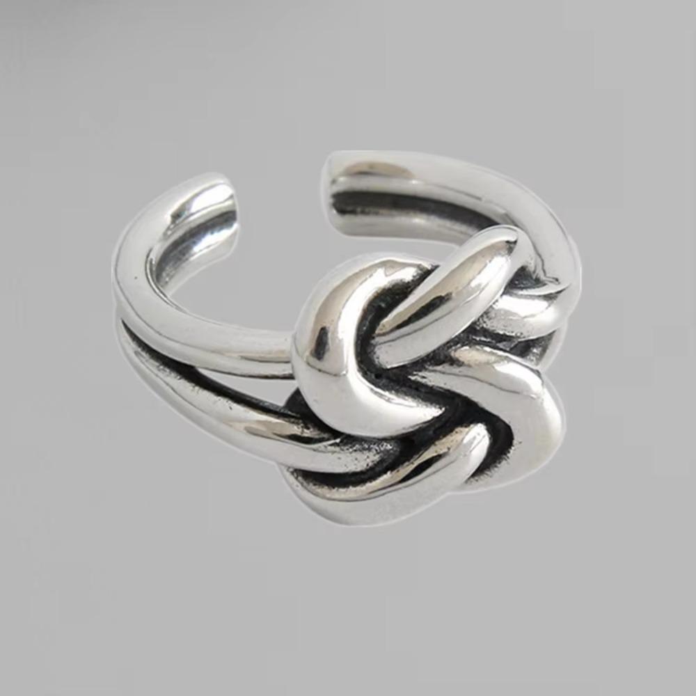 Fashion 925 Silver Tie a Knot Rings For Women Wedding Luxury Jewelry Accessories Items With