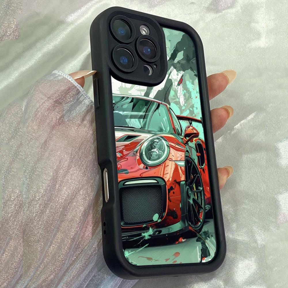 

JT508 Графическое искусство Спортивный автомобиль для iPhone 17 16 15 14 Pro Max Samsung S26 S25 Ultra A17 A07 A56 A16 A06 A05 Xiaomi 15T Redmi 15c 14C Мягкий чехол for iPhone 5/5s чёрный
