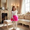 3-7Y Girls' Long-Sleeve T-Shirt + Skirt Children's Half-Skirt Spring/Fall Princess Tulle Skirt Long-Sleeve T-Shirt Puffy Skirt Set
