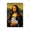 Vintage Mona Lisa Metal Tin Sign Retro Wall Art Home Decor Bar Pub Man Cave Gift