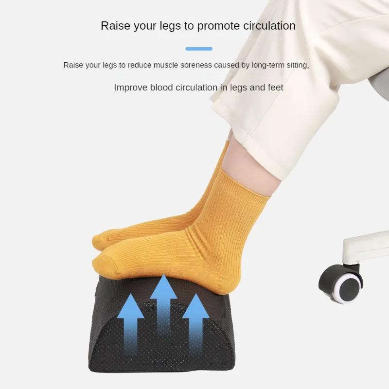 Semicircle High Resilience Feet Pillow Support Foot Rest Home Office Feet Stool Portable Travel Footrest Massage Cushion