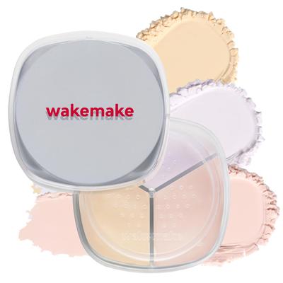 Wakemake Stay Fixer Multicolor Powder for Light Pore Face Loose Prevents and Keeps Makeup In Korean Cosmetics 02, Skin, Coverage, Tone-Up,