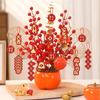 2025 New Year of the Snake Fortune Fruit Decorations Spring Festival Entrance Living Room Desktop Persimmon Ruyi Ornaments Gift