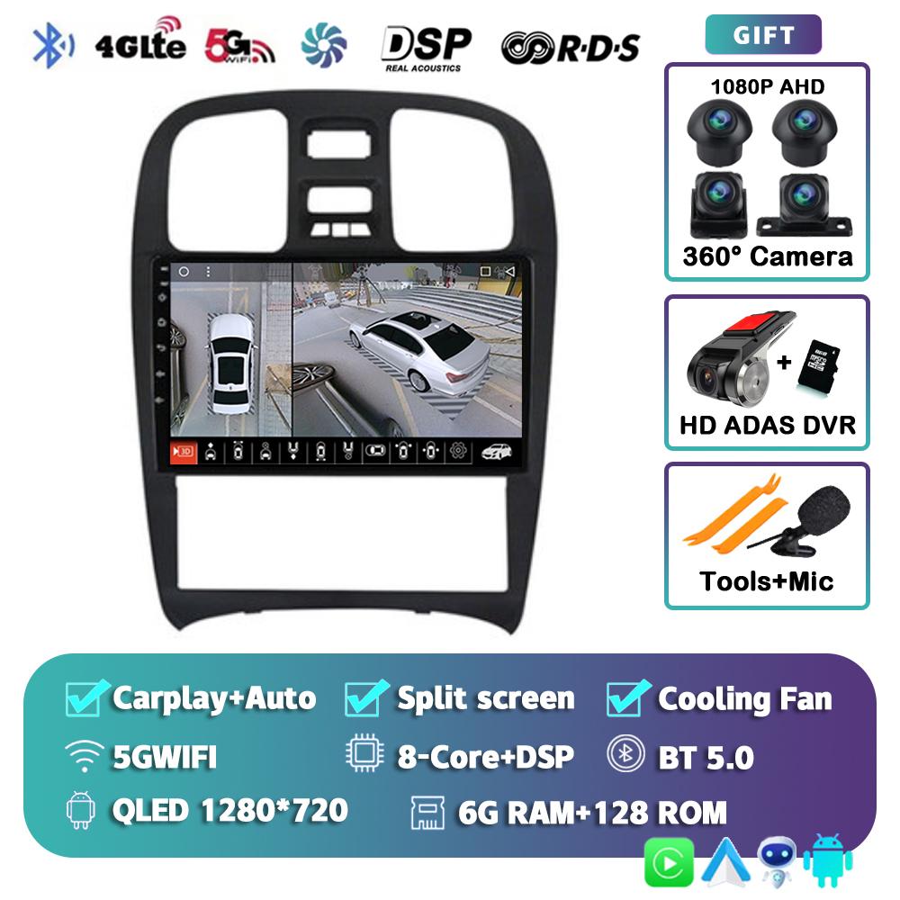 Android 14 DSP Car Radio Multimidia Video Player Navigation GPS For Hyundai Sonata EF 2001 - 2006 2007 2008 2009 2010 2011 2012