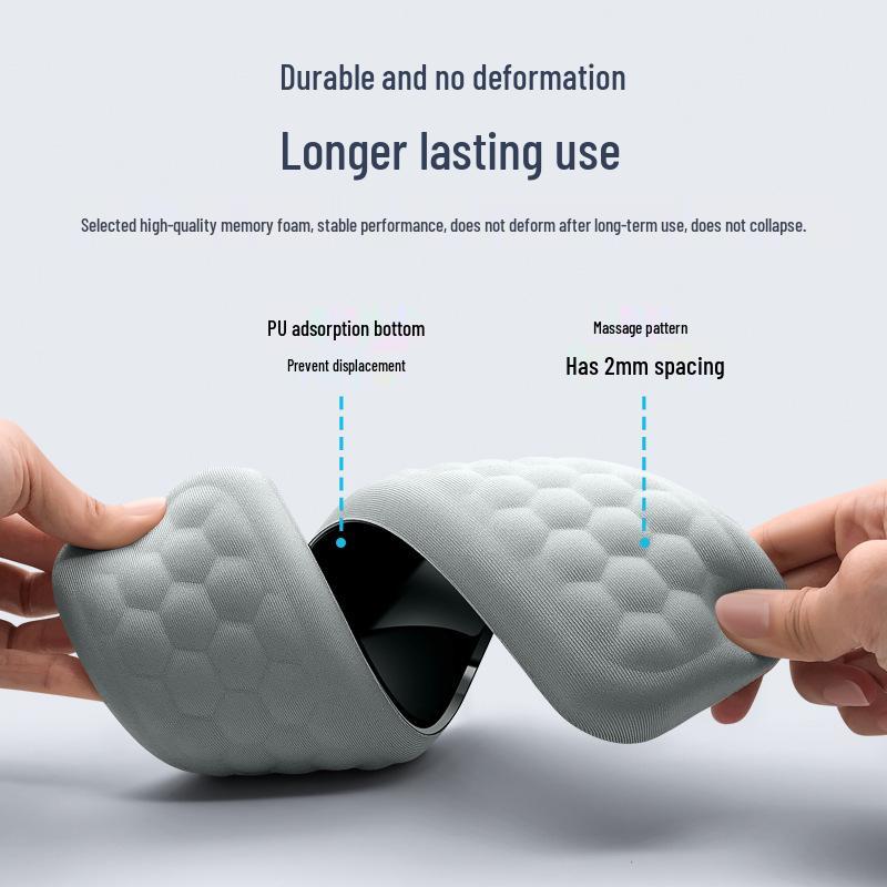Memory Foam Wrist Support Mouse Pad & Silicone Keyboard Hand Rest