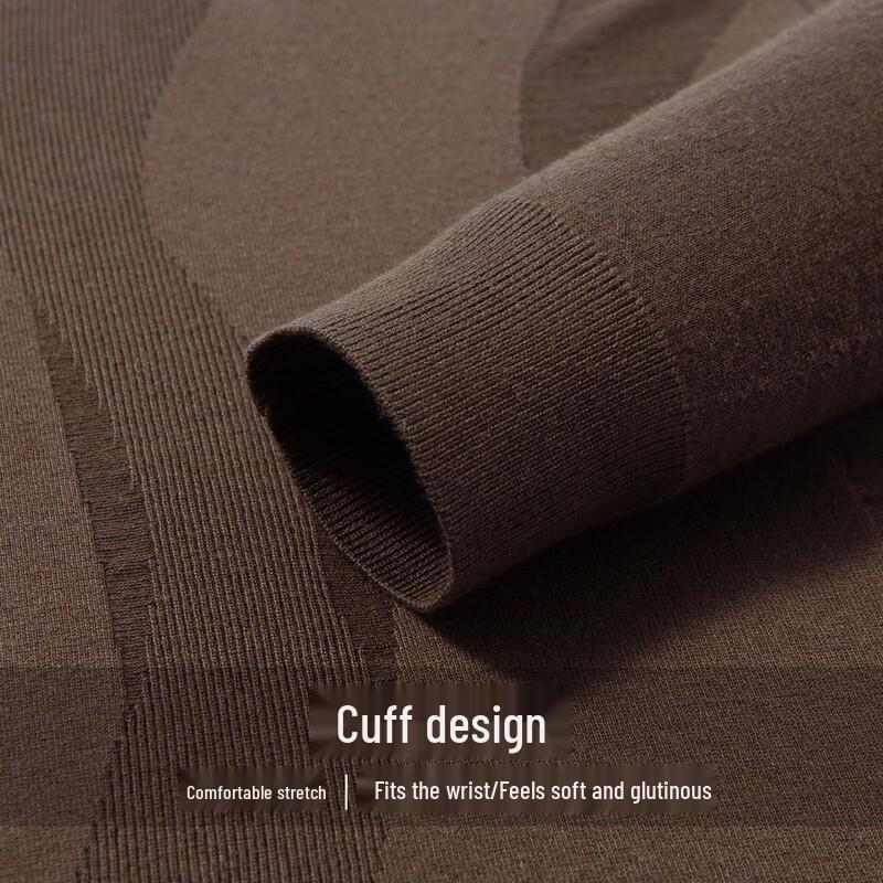 Hodo Men's Silk Wool Blend Jacquard Round Neck Sweater