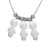 Lemegeton Collana con Ciondolo Personalizzato su Misura Nome di Famiglia Bambino Bambina Bambini per Donna Uomo Bambino Nome Data Inciso Gioielli Regalo