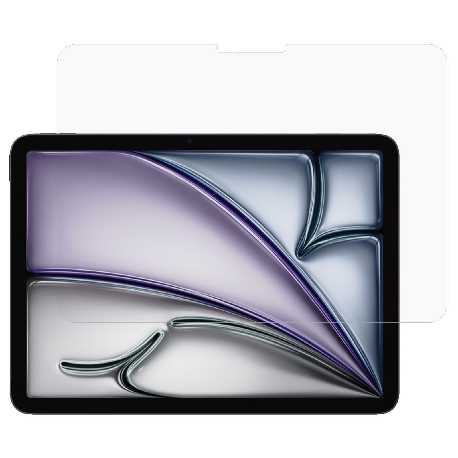 

For iPad Air 11 (2025)/(2024) Clear Screen Protector 0.3mm Arc Edge Purple Light Tempered Glass Film Type A