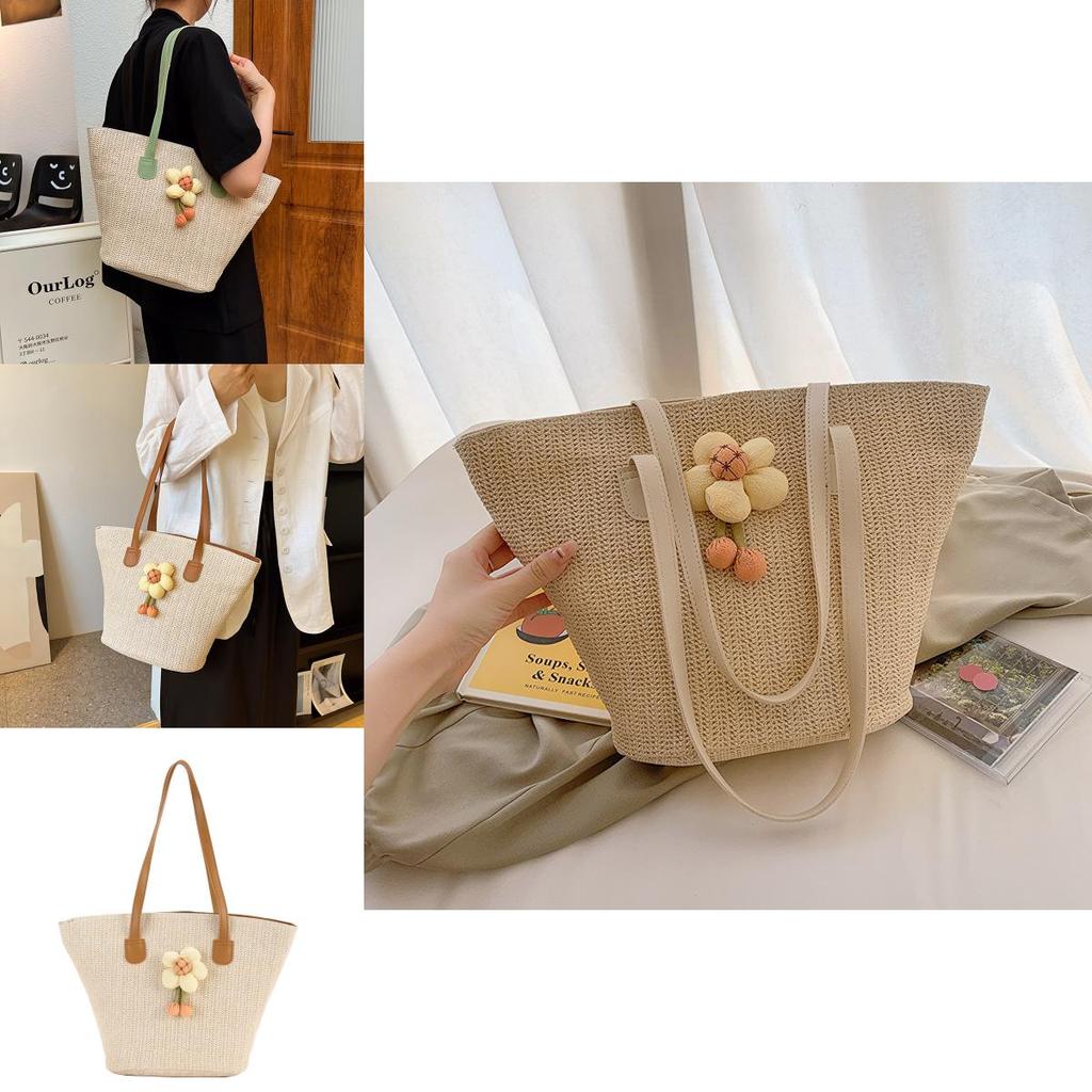 Casual Street Style Woven Shoulder Bag For Women Large Capacity Tote Bag Trendy Summer 2023 New Arrival