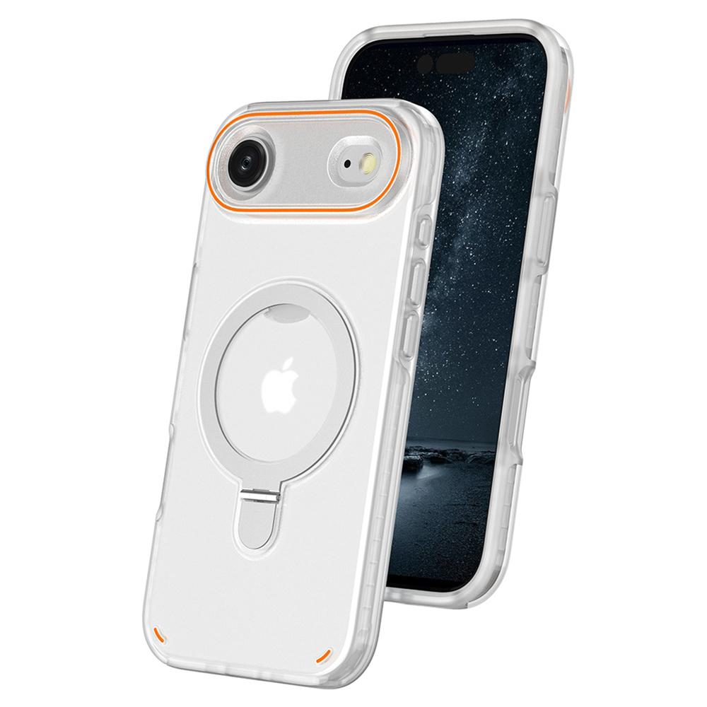 For iPhone Air Magnetic Case with Kickstand TPU+PC Shockproof Phone Cover