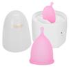 Reusable Female Menstrual Cup Lady Menstrual Cup Cleaner Machine Set ( 110‑240V)(Cleaner Menstrual Cup Pink lL )
