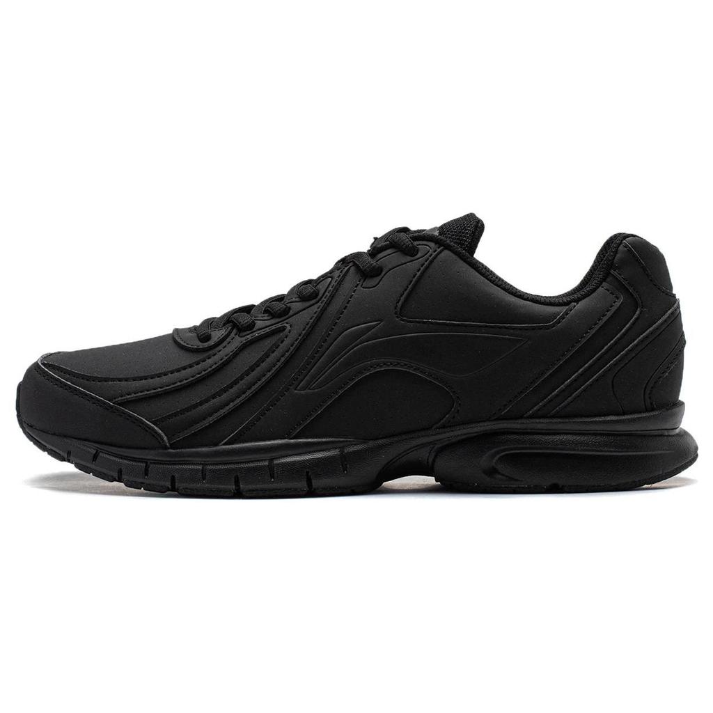 Li Ning Lightweight Shock Absorbing Breathable Support Low Top Running Shoes Men sneaker Black ARBS009-5