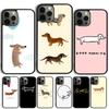 Cartoon Dachshund Sausage Dog Phone Case Cover For iPhone 17 Air 16 15 14 Max Plus 11 Pro Max 13 Pro Max 12 Mini