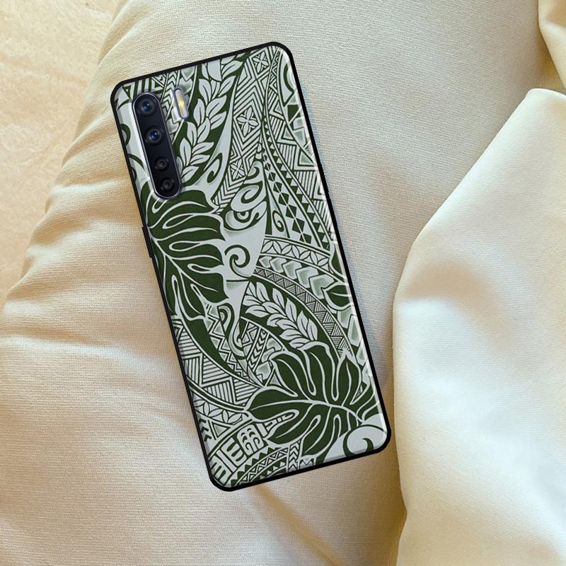 Maori Polynesian Samoan Tribal Case For Oppo A17 A94 A74 A54 A60 A40 A80 A16 A76 A96 A98 A58 A78 A18 A38 A57 A15 A5 A6 Pro