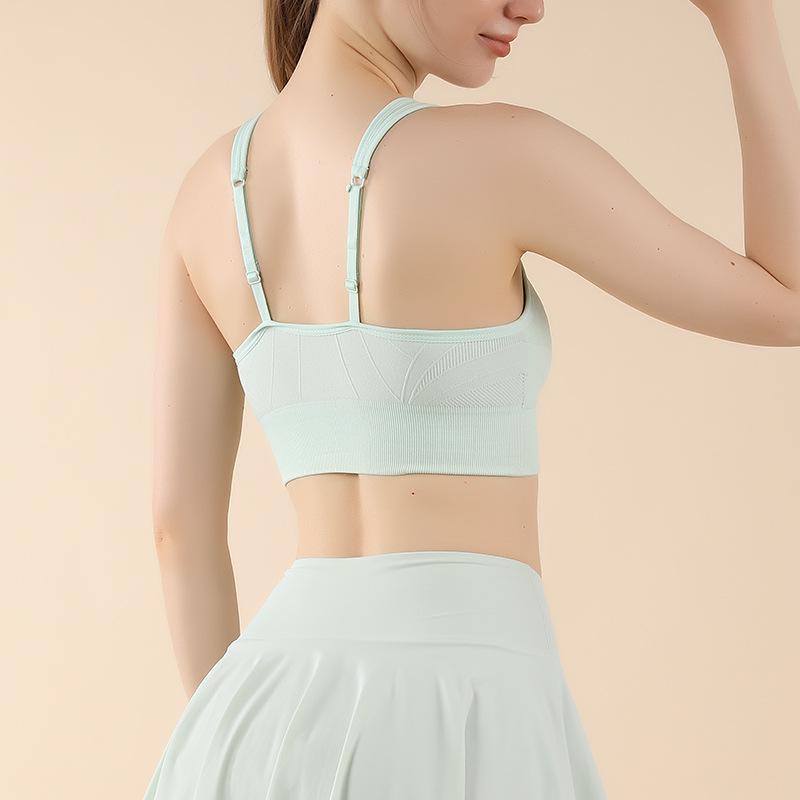 

Высокоударный спортивный бюстгальтер с защитой от ударов - Без косточек, майка-жилет для бега на открытом воздухе и фитнеса. S светло-зеленый