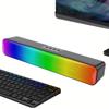 RGB Wireless Speaker Bluetooth-Compatible Desktop Speaker USB Powered Computer Speaker with Subwoofer High Volume for PC Laptop