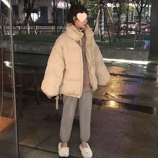 Women's Spring/Summer Loose Fit Korean-Style Thickened Cotton-Padded Coat
