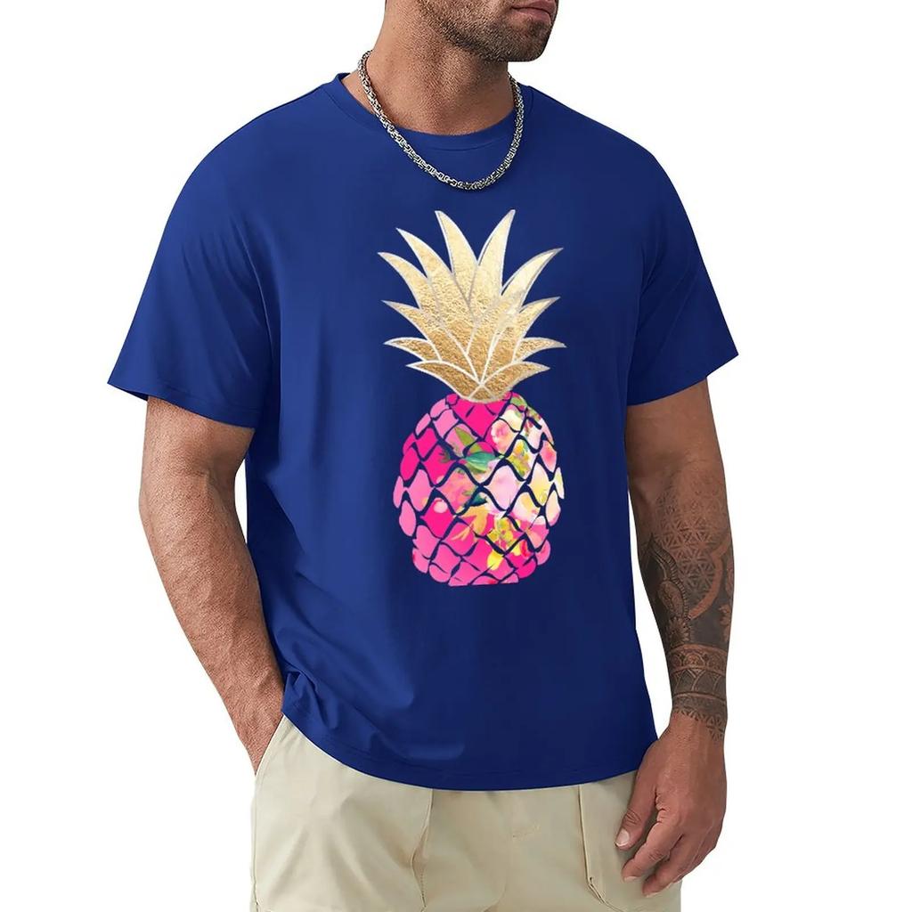 Aloha pineapple Hot Pink TShirt new edition quickdrying summer top Mens tshirt