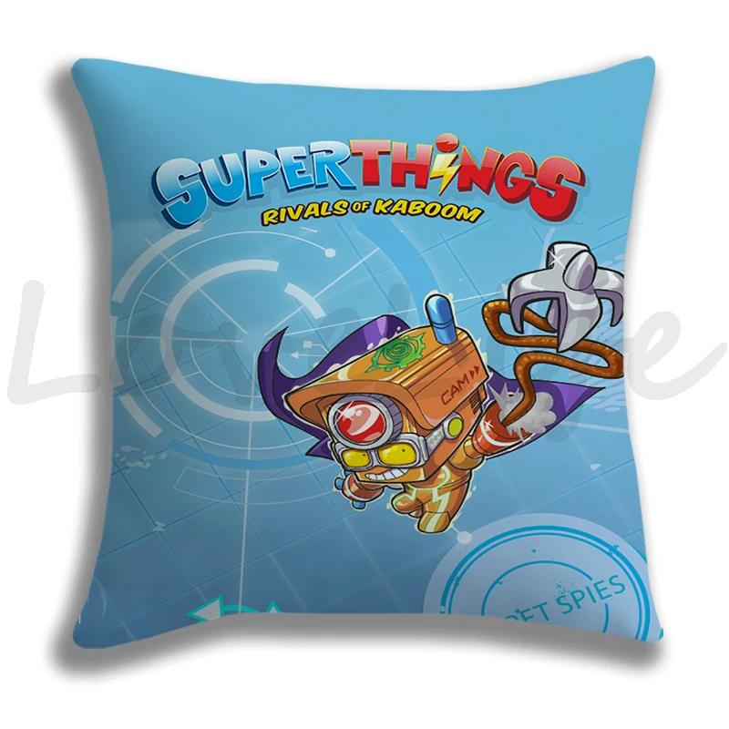 Superthings Pillow Case Single Sides Pillowcase Home Pillowcase Decorative Sofa Pillow Cover Bedroom Car Protection Pillow Case