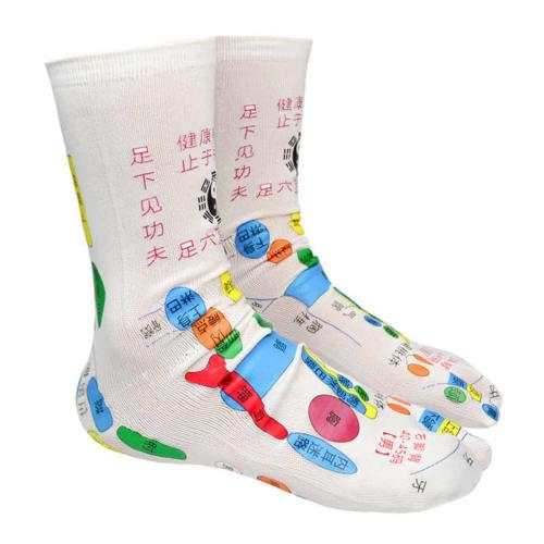 Illustrated Acupoint Socks & Gloves, Meridian Discharge, Foot Reflexology, Healthcare Massage Tool