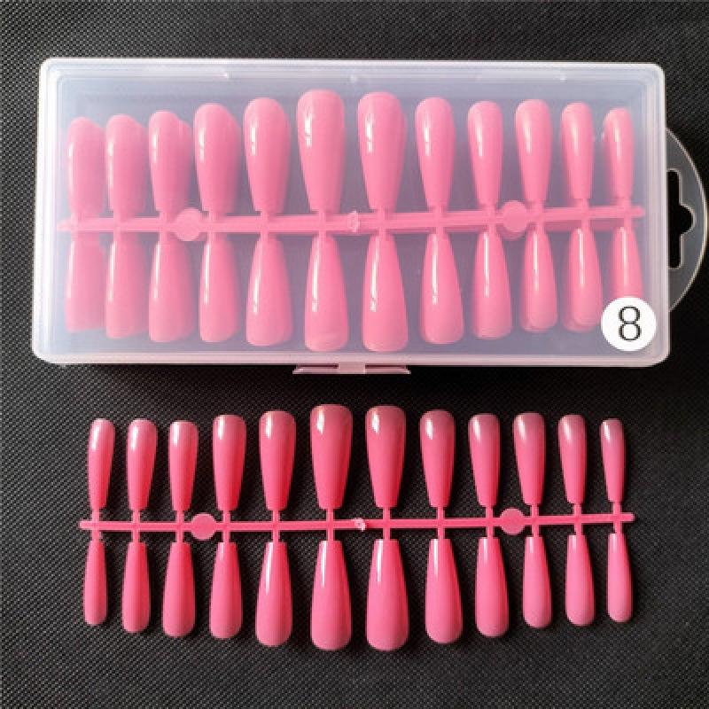 Jelly & Nude Wearable Nail Tips - 240 Pcs In Box: Ice Transparent & Colorful False Nails
