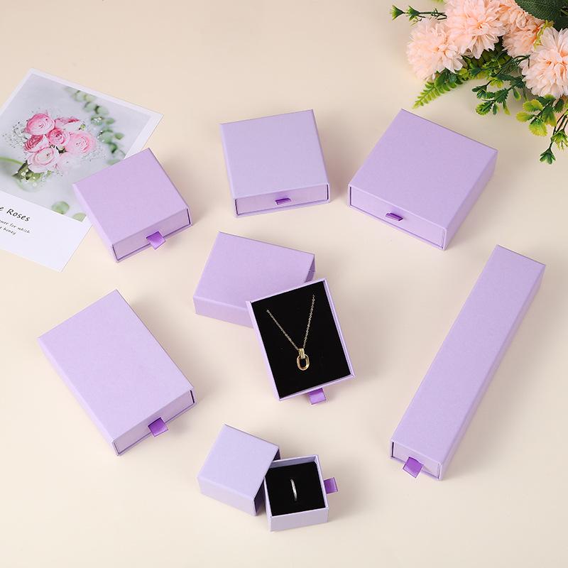 In-Stock Paper Packaging Jewelry Box for Necklace, Bracelet, Earrings - Cross-Border Hot-Selling Pull-Out Design