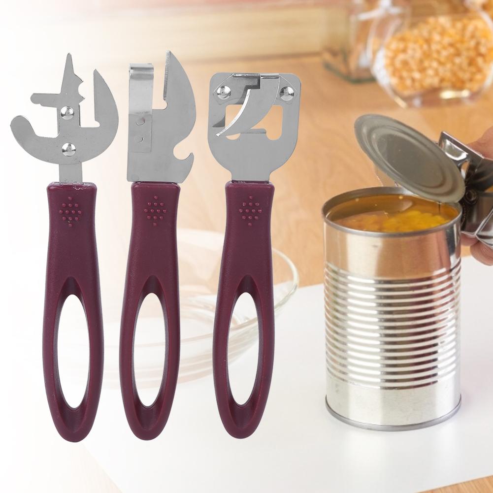 Stainless Steel Tin Opener Set Manual Can Bottle Opener for Restaurant Home Camping