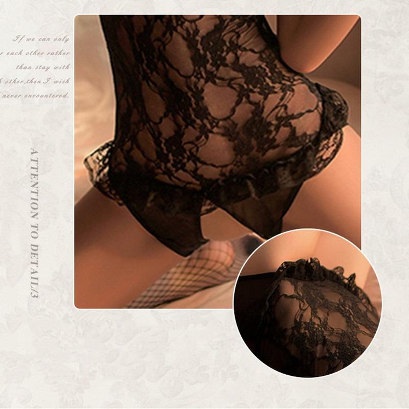 Erotisk undertøy Sexy kjole blonder nakne bryster perspektiv Voksen åpen fil i ett stykke Sexuniform Temptation Bodysuit