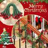 Christmas Garland Ties with Bells Decorative Rope Straps for Wreaths Railings Stairs Flexible Faux Pine Needle Twist Ties Xmas Holiday Decor