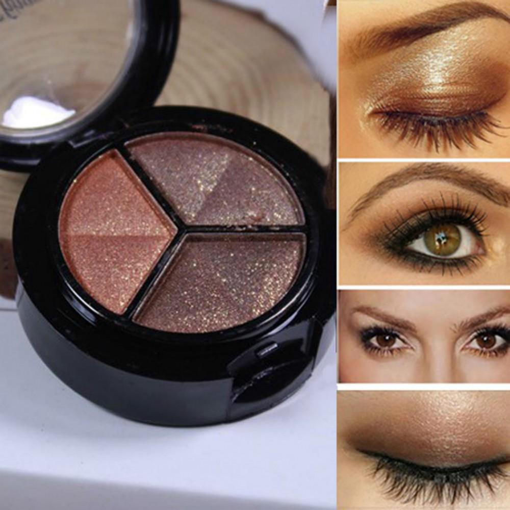 Buy Professional Smoky 3 Colors Eyeshadow Makeup Palette Set Natural ...
