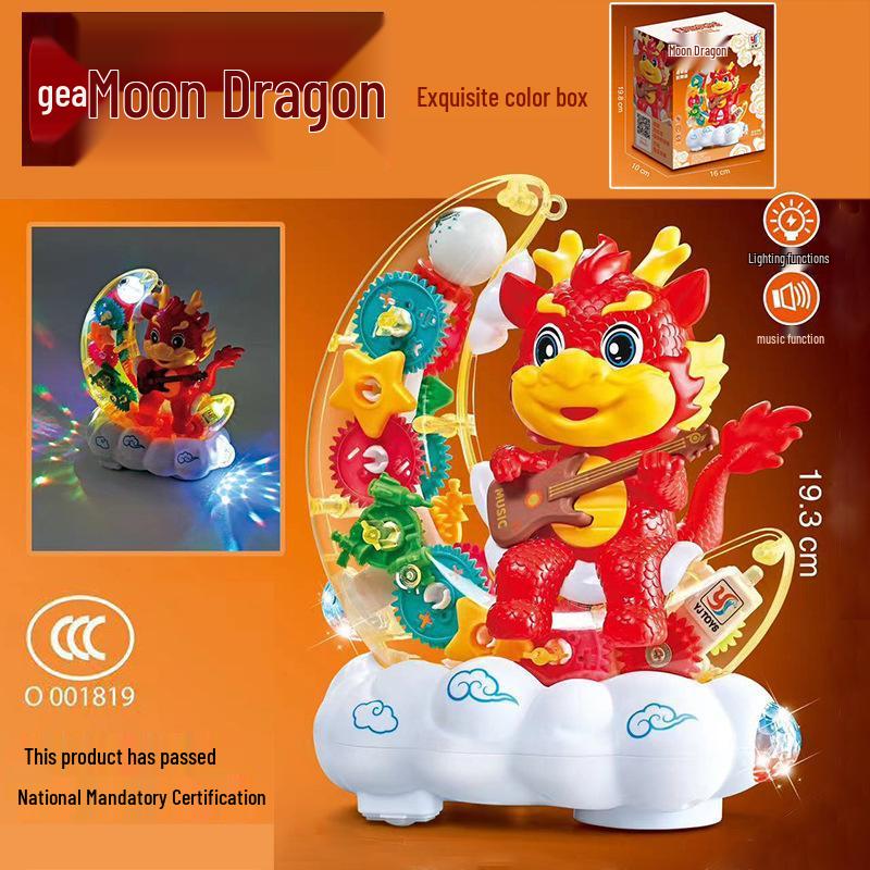 Glowing Moon Dragon Lantern: Musical New Year Flower Lanterns for Kids