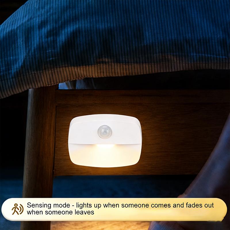 Motion Sensor Night Light,Battery Operated LED Closet Light,Stick-On Wireless Stair Step Lights,Hallway Bathroom Kitchen Cabinet