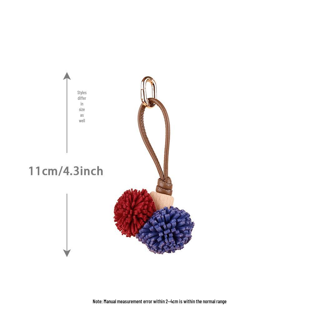 Zhang Yuanying Bayberry Ball Charm - Handmade Woven Bag and Shoe Ornament Keychain