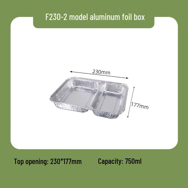 

COFLYEE Disposable Divided Aluminum Foil Meal Containers 100 pieces (2x50)