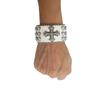 Design PU Armband Buntes Kreuz Besetzt mit Diamanten und Strasssteinen Armband