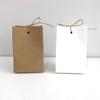 10set With Tag and Rope Candy Box Bread Bag White Candy Biscuit Bag For Guest Gift Gift Bag Brown 7x3.5x11CM