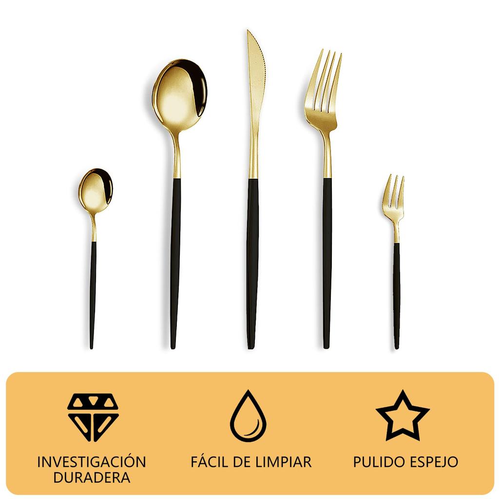 TeamSky Cutlery Stainless Cutlery Dinnerware 3 Colors to Choose Cutipol Western Dinnerware For Home Dishwasher Tableware Dinner Kitchen Wedding Gift