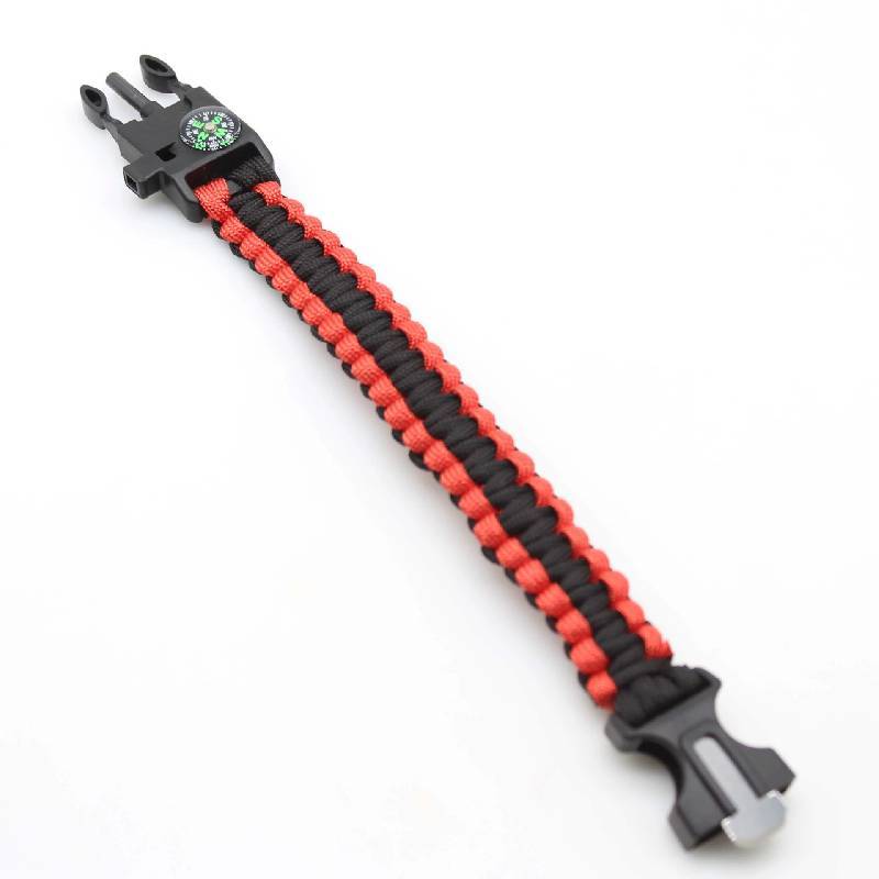 Přežití Paracord Náramky s Píšťalkou Kompasem Zapaľovačem Pro Nadšence Venkovních Dobrodružství