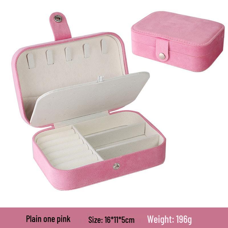 Double Layer Large Capacity Flannel Jewelry Box for Earrings, Necklaces, and Rings