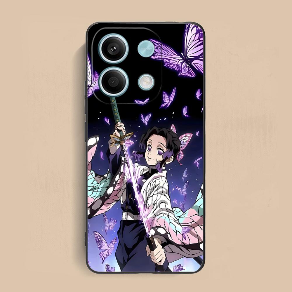 Demon Slayer Shinobu Kocho Phone Case for Xiaomi Redmi Note 14 13 12 11 A5 3 2 1 Pro Plus 4G 5G Colour Protective Luxury Cover