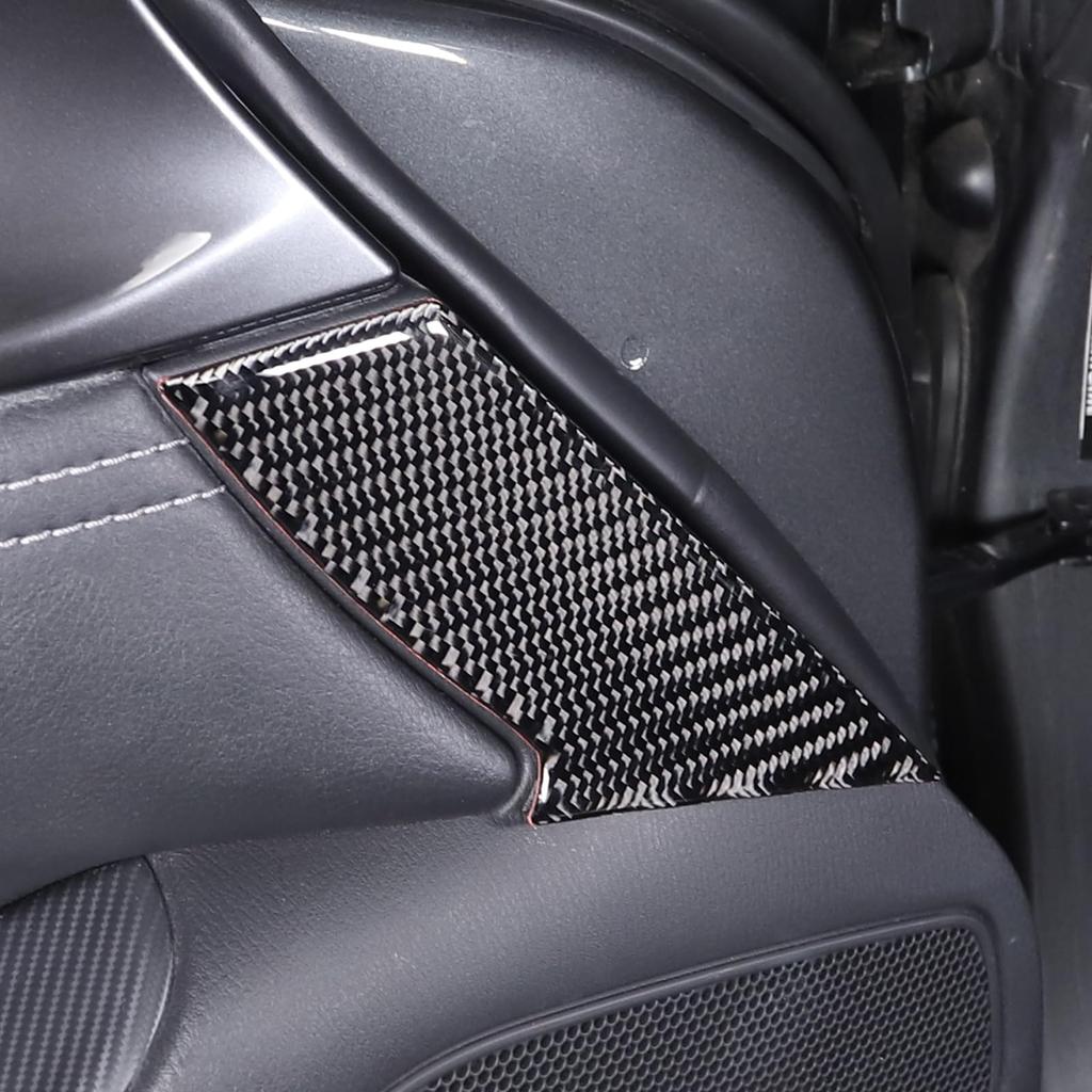 Hcilloend Carbon Fiber Door Trim Panels for New Mazda Roadster RF ND Series Easy Decorative Interior Custom Set of 2 Fiber (2016-2024), Installation,