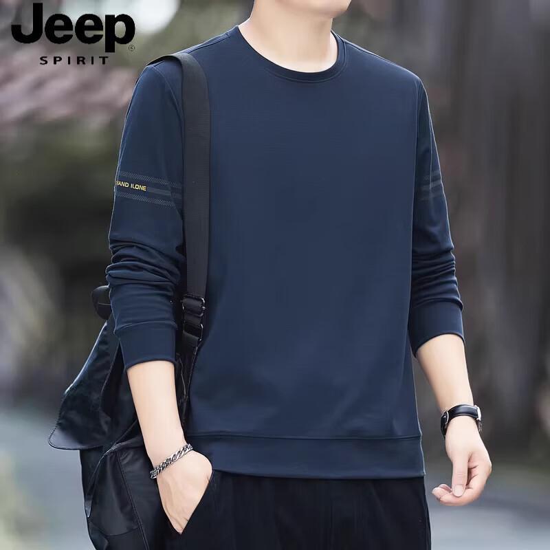 JEEP SPIRIT Men's Casual Long-Sleeve Pullover Sweatshirt