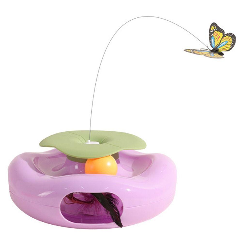 Built-in Feather Smart Interactive Cat Toy Non-slip Butterfly Cat Teaser Toy  Indoor