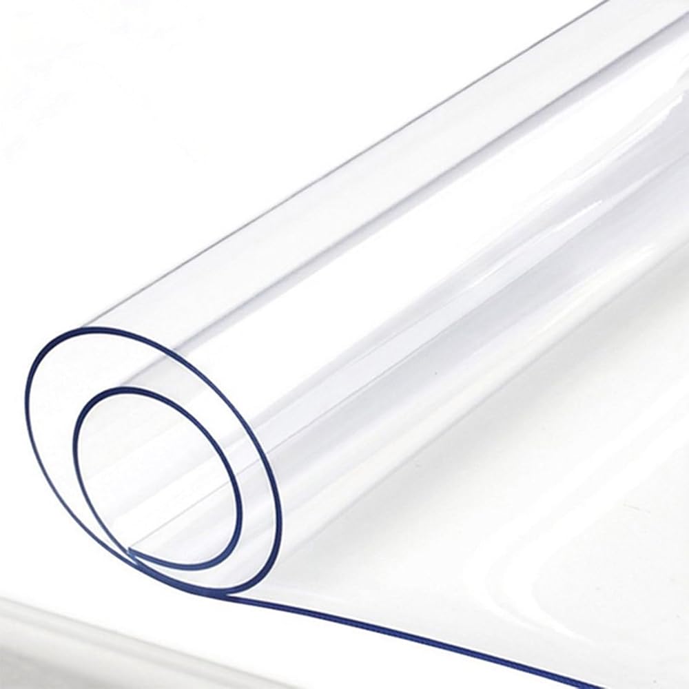 YAHUO Office Supplies PVC Desk Mat, Transparent Table Mat, Vinyl Mat, 1mm Thick, for Study Desks