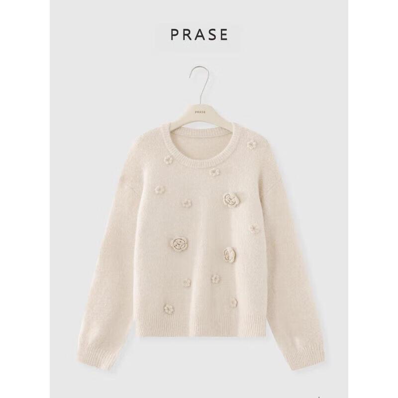 PRASE Women s Edelweiss Wool Blend Pullover Sweater 2XL