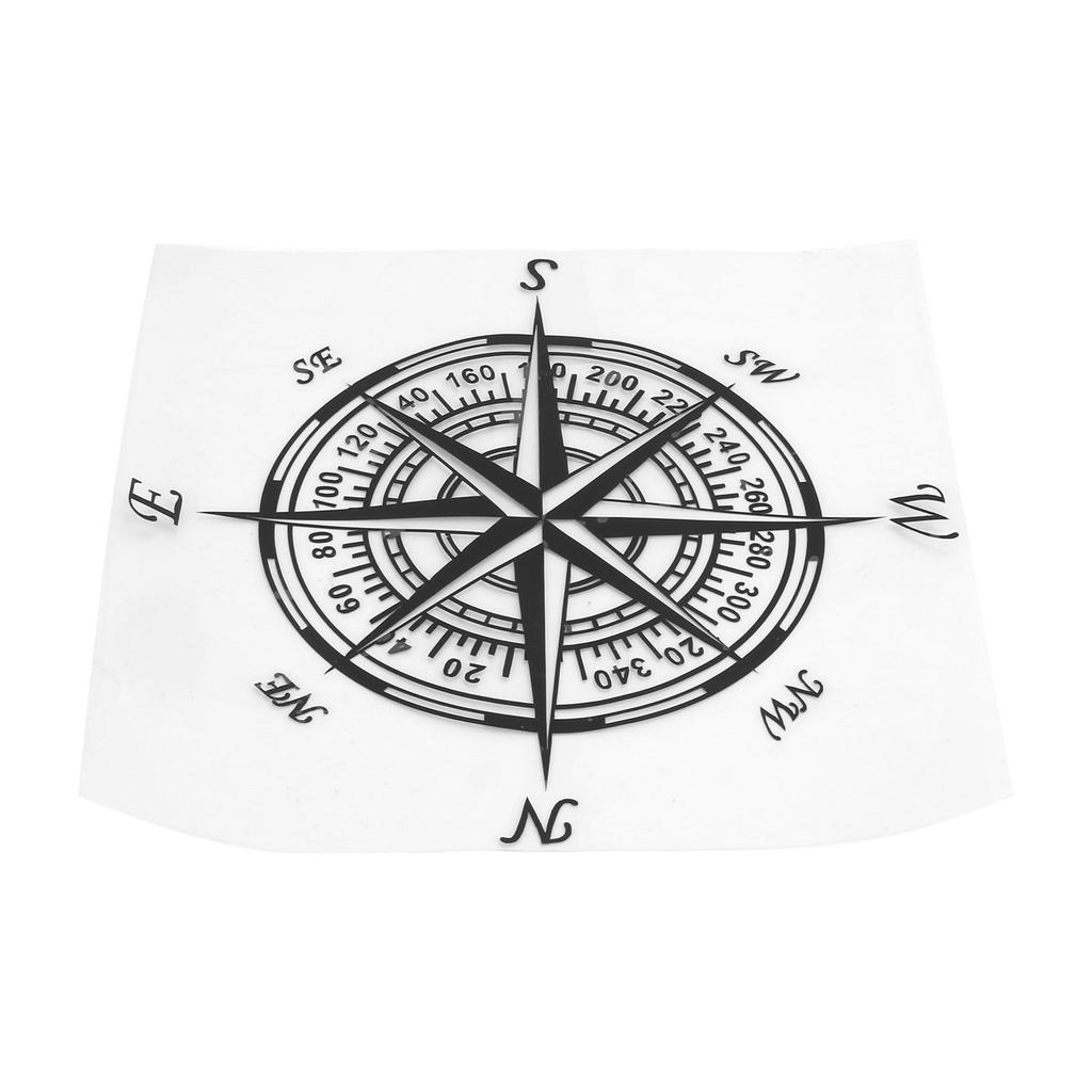 Car Campass Sticker Waterproof Cuttable PVC 20x20cm for Universal Auto Decoration