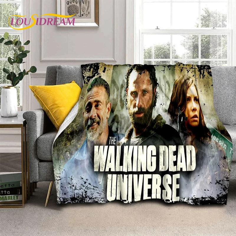TWD The Walking Dead Rick Horror TV Blanket,Soft Throw Blanket for Home Bedroom Bed Sofa Picnic Travel Office Cover Blanket Kids
